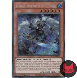 Yugioh Georgius, Swordman of the Ice Barrier BLTR-EN006 Secret Rare 1st Ed NM - Image 1