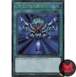 Yugioh Monster Reborn RA03-EN052 QC Secret Rare 1st Edition NM - Image 1