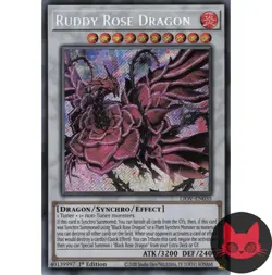 Yugioh Ruddy Rose Dragon LIOV-EN035 Secret Rare 1st Edition NM - Image 1
