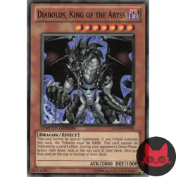 Yugioh Diabolos, King of the Abyss GLD4-EN018 Common Limited Edition NM - Image 1