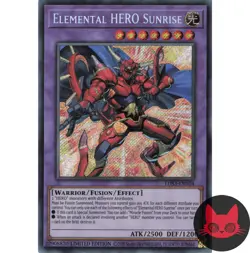 Yugioh Elemental HERO Sunrise LDS3-EN104 Secret Rare Limited Edition NM - Image 1