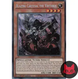Yugioh Blazing Cartesia, the Virtuous MP23-EN162 Secret Rare 1st Edition NM - Image 1