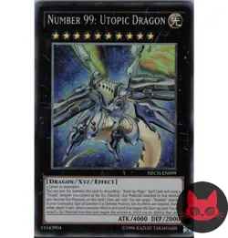 Yugioh Number 99: Utopic Dragon NECH-EN099 Secret Rare NM - Image 1