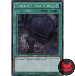 Yugioh Foolish Burial Goods MP17-EN218 Secret Rare 1st Edition NM - Image 1