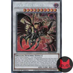 Yugioh Black-Winged Assault Dragon MP23-EN187 Secret Rare 1st Edition NM - Image 1