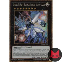Yugioh Number 38: Hope Harbinger Dragon Titanic Galaxy PGL3-EN008 Gold S 1st NM - Image 1