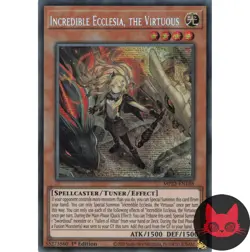 Yugioh Incredible Ecclesia, the Virtuous MP22-EN188 Secret Rare 1st Edition NM - Image 1