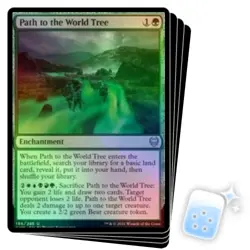 FOIL PATH TO THE WORLD TREE X4 Kaldheim KHM Magic MTG MINT CARD - Image 1
