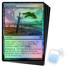 FOIL RAVENFORM X4 Kaldheim KHM Magic MTG MINT CARD - Image 1