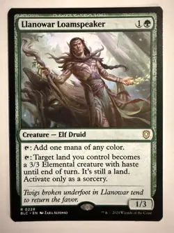 Llanowar Loamspeaker 0228 Non Foil Rare Bloomburrow Commander MTG NM - Image 1