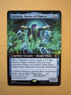 Mysterio, Master of Illusion Extended Art R MTG Marvel's Spider-Man 252 MISPRINT - Image 1