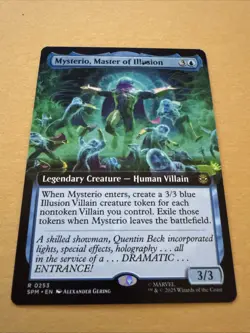 Mysterio, Master of Illusion Extended Art R MTG Marvel's Spider-Man 252 MISPRINT - Image 3
