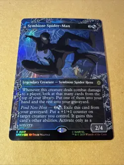Symbiote Spider-Man (Borderless) Marvel's Spider-Man - Near Mint FOIL R 0217 - Image 2