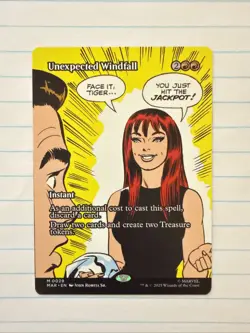 MTG - Unexpected Windfall - Borderless - Marvels Spiderman - Non Foil - NM - Image 1