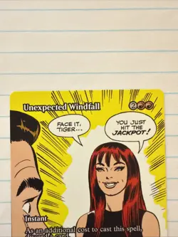 MTG - Unexpected Windfall - Borderless - Marvels Spiderman - Non Foil - NM - Image 3