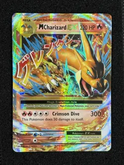 Mega M Charizard Y EX 13/108 XY Evolutions Holo 2016 Pokemon Card NM - Image 1