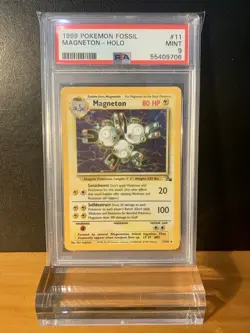 Pokemon Fossil Magneton 11/62 Holo PSA 9 742818060714 - Image 1