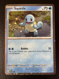 Squirtle - 048 - Pokemon Scarlet & Violet Promo Cosmos Holo With A Swirl NM - Image 1