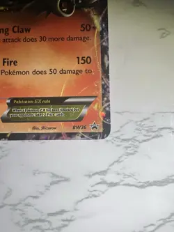 Pokemon TCG Reshiram EX BW36 Black Star Promo Card Black White NM+ - Image 4
