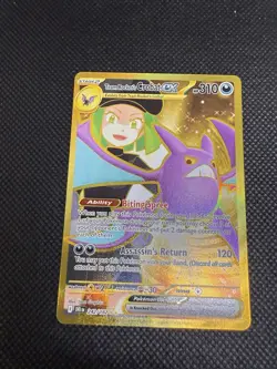 POKEMON TCG - DESTINED RIVALS - TEAM ROCKET'S CROBAT EX 242/182 GOLD HYPER RARE - Image 1