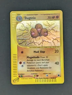 Pokemon TCG Dugtrio Expedition Base Set 10/165 Holo Rare - VG+ - Image 1