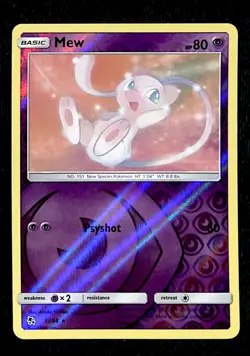 Mew Reverse Holo Hidden Fates 32/68, NM Pokemon Card - Image 1