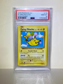 2016 POKEMON XY EVOLUTIONS FLYING PIKACHU 110/108 PSA 10 - Image 1