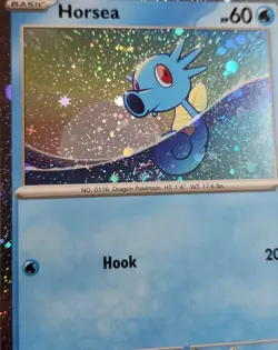Pokemon TCG Horsea SVP137 Black Star Promo Cosmos Holo with Swirl NM/M - Image 3