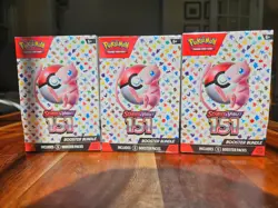 3x Pokemon TCG Scarlet & Violet 151 Booster Bundle Box Factory Seal-18 packs - Image 1