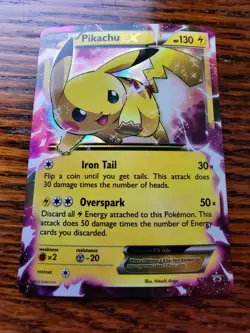Pikachu EX XY84 Black Star Promo Holo Rare Pokemon Card - LP! - Image 1
