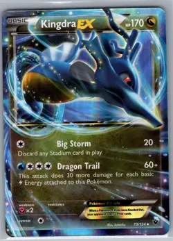 Kingdra EX 73/124 XY - Fates Collide - Pokemon Card - NM - Image 1