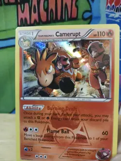 HOLO RARE Team Magma’s Camerupt 2/34 Double Crisis Pokemon Foil Grunt Art - NM/M - Image 2