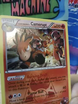HOLO RARE Team Magma’s Camerupt 2/34 Double Crisis Pokemon Foil Grunt Art - NM/M - Image 4