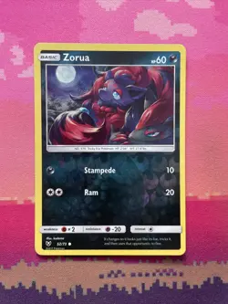 Pokemon Card Zorua Shining Legends Reverse Holo 52/73 Near Mint - Image 1
