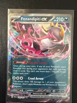 Pokemon TCG Fezandipiti EX 038/064 Shrouded Fable Double Rare Holo - Image 1