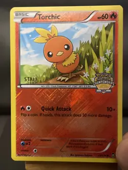 Pokemon Card Torchic 12/111 STAFF Crosshatch Holo City Championships Promo LP - Image 4