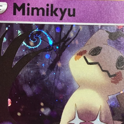 Pokemon TCG Darkness Ablaze Cosmos Holographic Mimikyu w HD Swirl 081/189 LP - Image 1