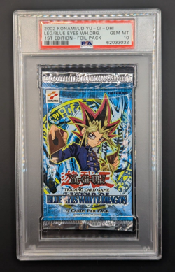 Yugioh Legend of Blue Eyes White Dragon LOB Booster Pack 1st Edition PSA 10 - Image 1