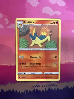 Pokemon Card Quilava Lost Thunder Uncommon 41/214 Near Mint - Image 1