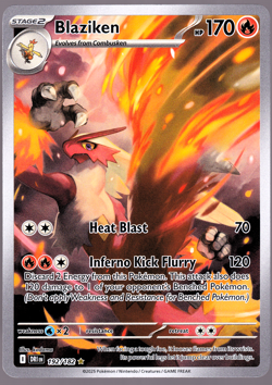 Blaziken 192/182 Destined Rivals Illustration Rare 2025 Pokemon TCG Card NM - Image 1