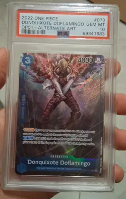One Piece Card Game Romance Dawn Donquixote Doflamingo SR Alternative Art... - Image 1