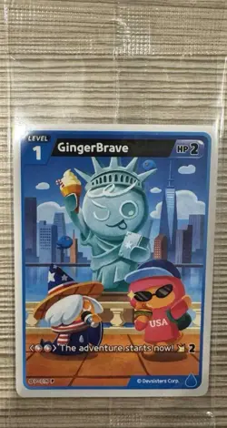 Gingerbrave Cookie Run Braverse TCG 2025 Gen Con Exclusive Promo Card - Image 1