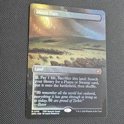 MTG: Marsh Flats Borderless Foil M0110 Tarkir Dragonstorm [Near Mint] - Image 2