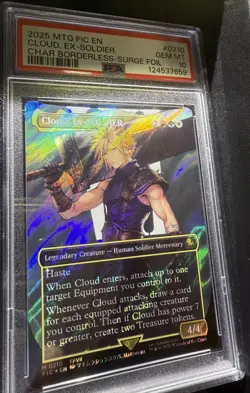 Cloud Ex-SOLDIER (Surge Foil) MTG: Final Fantasy (PSA 10 💎 Mint) - Image 2