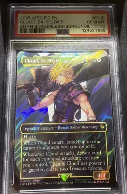 Cloud Ex-SOLDIER (Surge Foil) MTG: Final Fantasy (PSA 10 💎 Mint) - Image 3