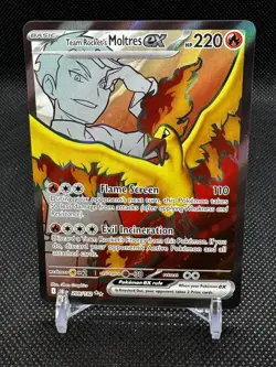 Pokemon TCG - Team Rocket's Moltres ex - Destined Rivals 208/182 Ultra Rare Holo - Image 1