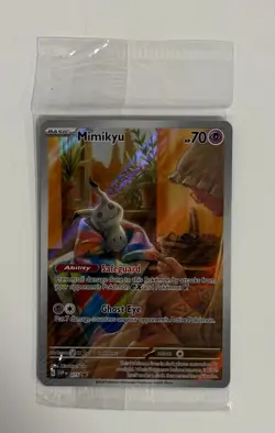 Pokemon TCG - Mimikyu SVP075 Paldean Fates ETB Black Star Promo - Sealed - Image 1