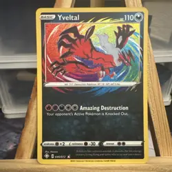 Pokemon TCG Shining Fates Yvetlal 046/072 Holo Amazing Rare Near Mint - Image 1