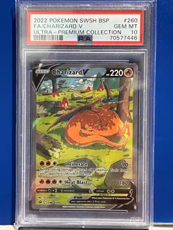 PSA 10 GEM MINT BSP Charizard V SWSH260 Pokemon UPC Ultra Premium Collection - Image 1