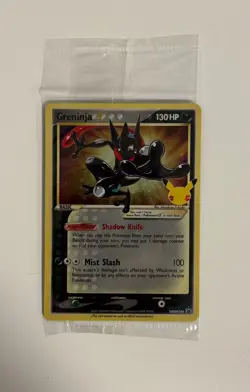 Pokemon TCG Greninja Gold Star SWSH144 Celebrations SEALED Black Star Promo - Image 1